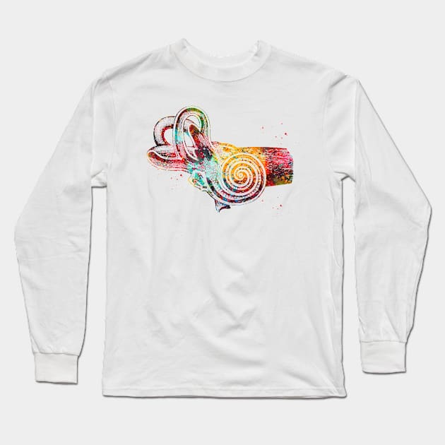 Human ear Long Sleeve T-Shirt by erzebeth